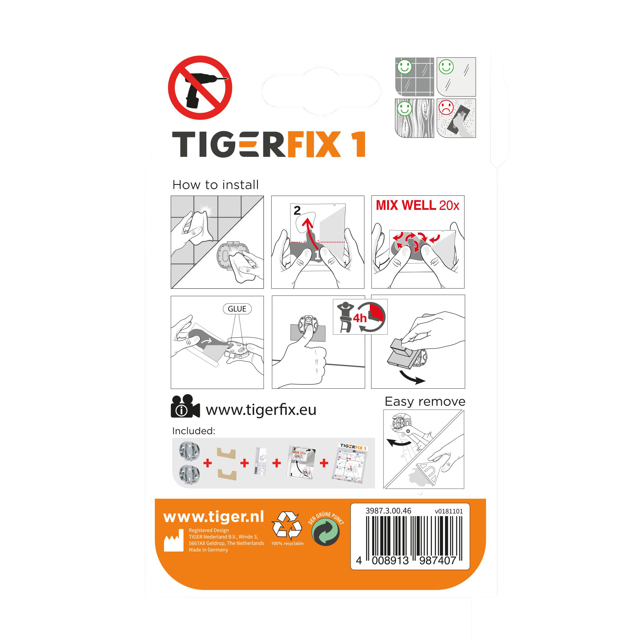 TigerFix1 monteringslim